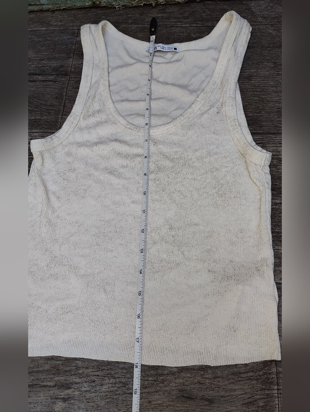ZARA RIBBED SPARKLE Tank Top, Small - Picture 11 of 11